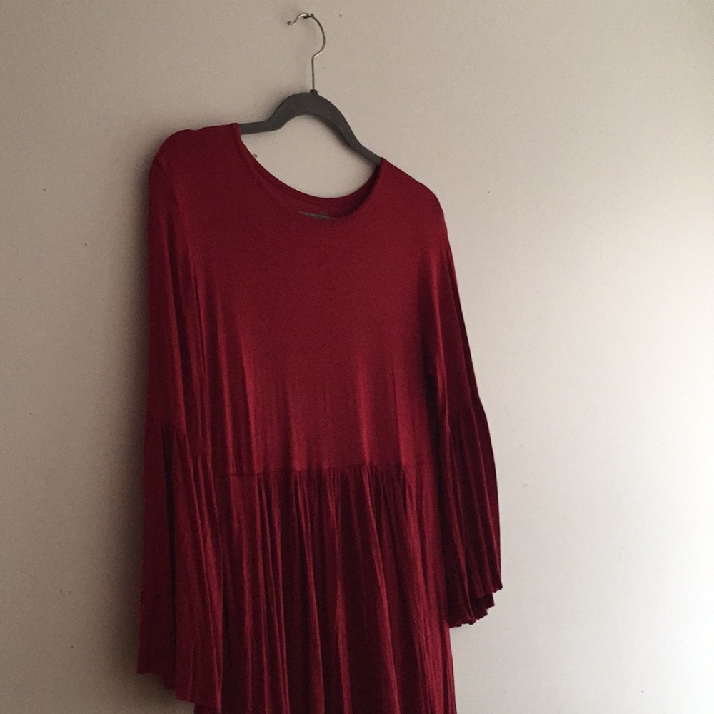 Maroon/Burgundy Tickled Teal Boutique swing dress